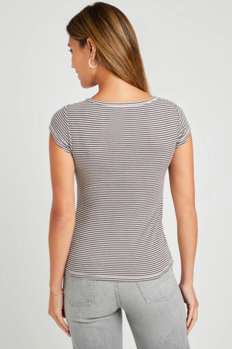 Selena Stripe Short Sleeve Tee