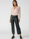 Marine Leather Crop Trouser