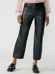 Marine Leather Crop Trouser