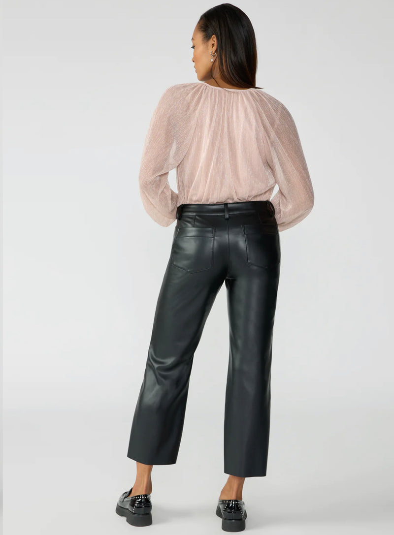 SANCTUARY </br>Marine Leather Crop Trouser