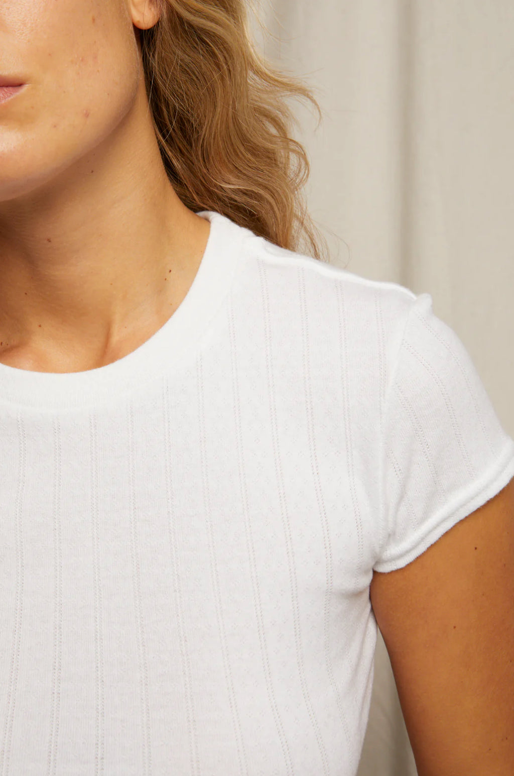 Pointelle Tee