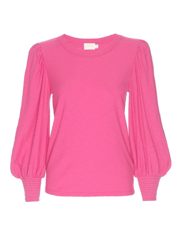 NATION </br>Loren Smocked Peasant Tee