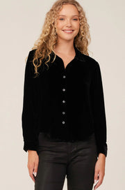 Velvet Long Sleeve Clean Shirt