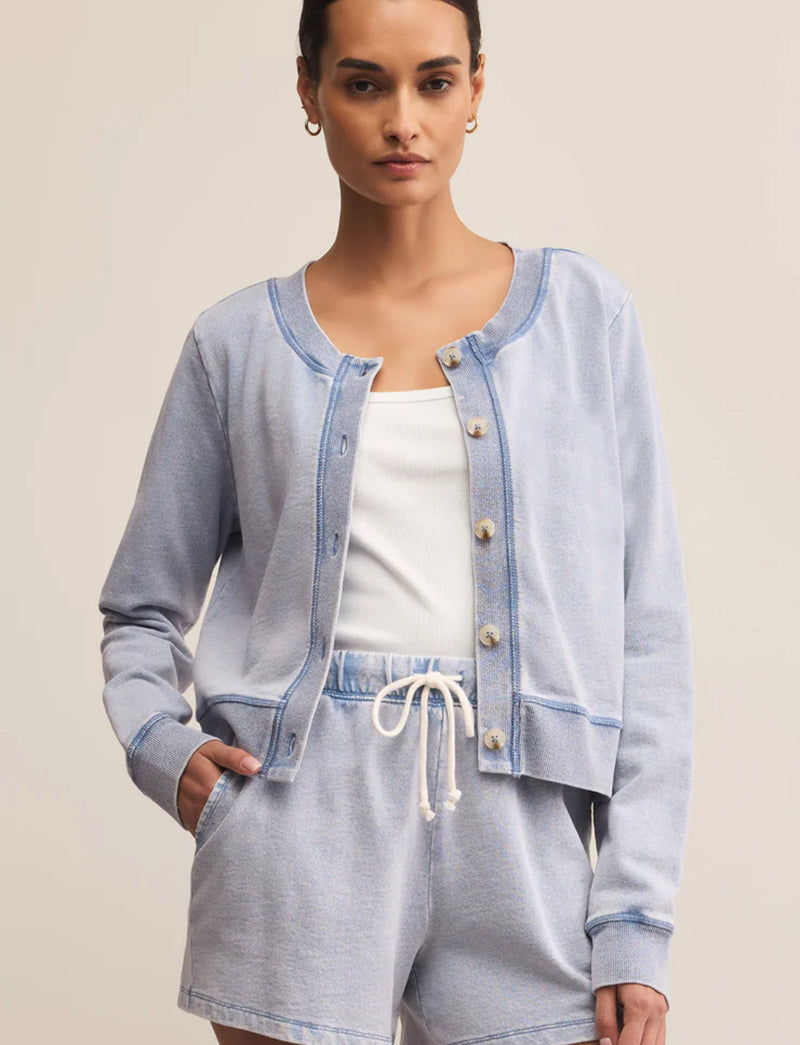 Daily Knit Denim Cardigan