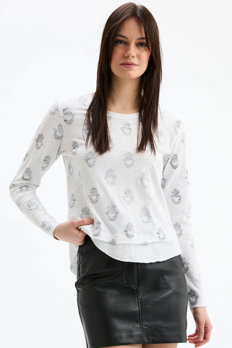 CHRLDR </br>Ava Hamsa Mock Layer Long Sleeve Tee