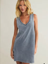 Sloane V-Neck Knit Denim Dress