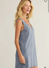 Sloane V-Neck Knit Denim Dress