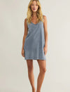 Sloane V-Neck Knit Denim Dress