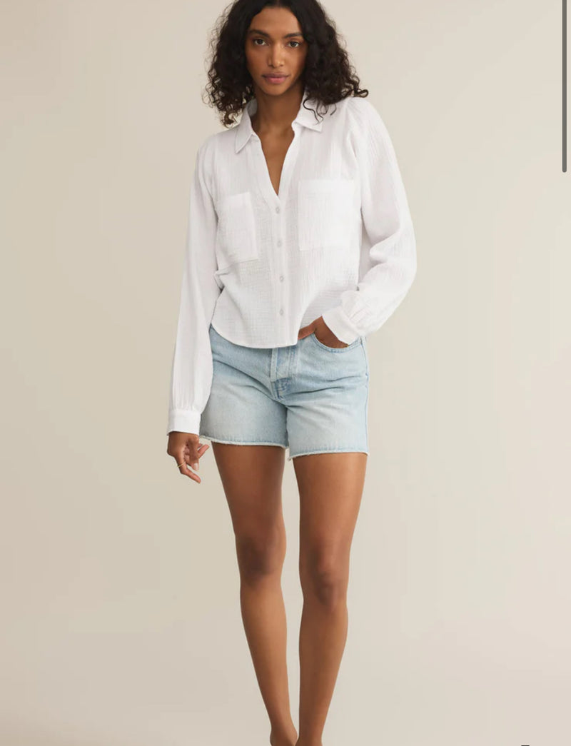 Campo Button Up Gauze Top