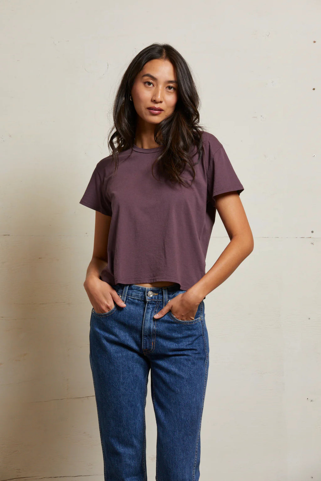 Cotton Short Sleeve Boxy Crew Tee