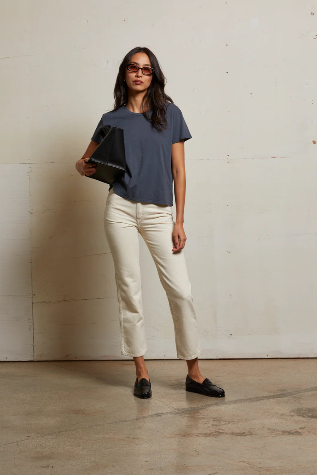 Cotton Short Sleeve Boxy Crew Tee
