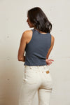 Structured Rib Bra Friendly Tank