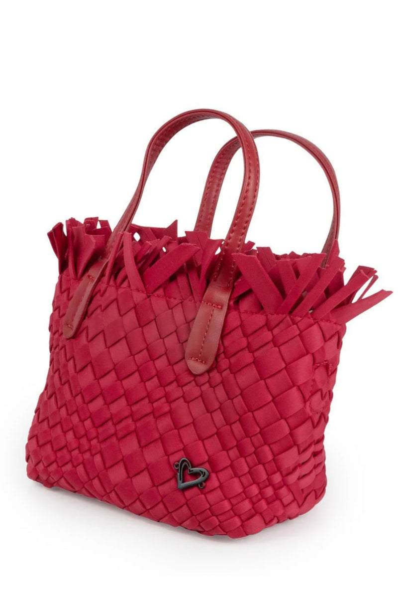 Barrie Tiny Fringe Woven Tote