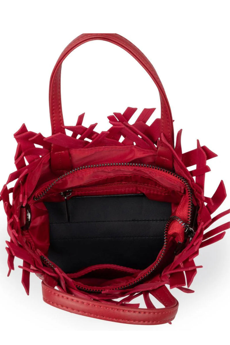 Barrie Tiny Fringe Woven Tote