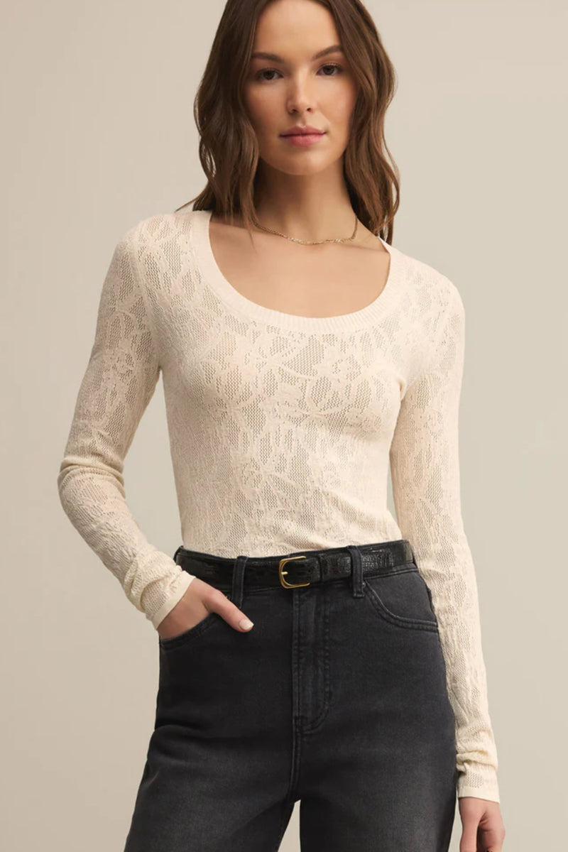 Tibi Scoop Mesh Sweater