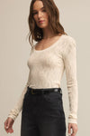Tibi Scoop Mesh Sweater