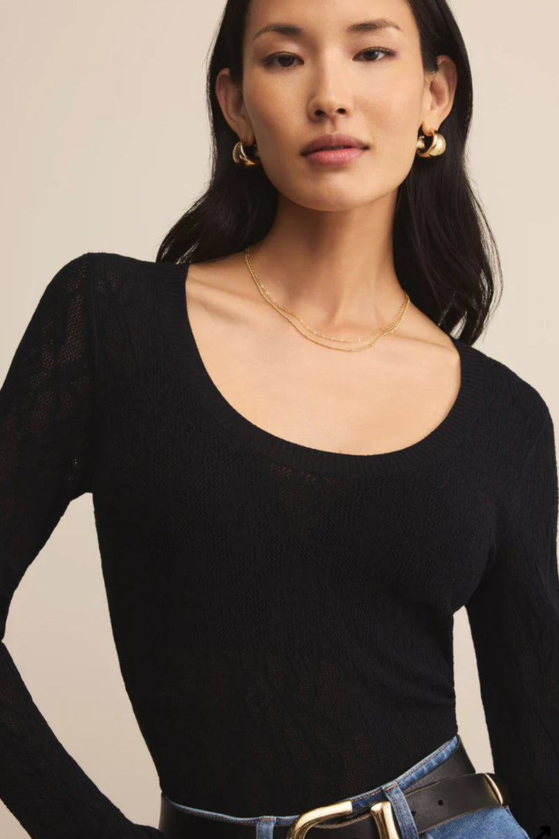 Tibi Scoop Mesh Sweater