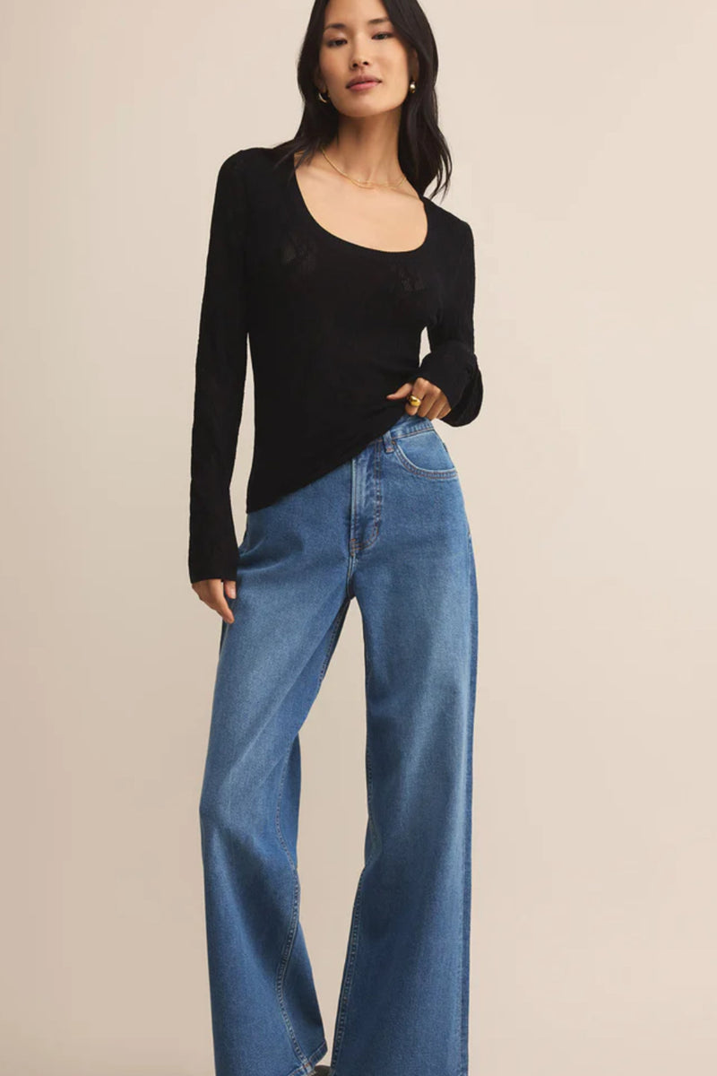 Tibi Scoop Mesh Sweater