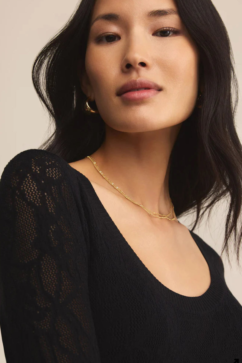 Tibi Scoop Mesh Sweater