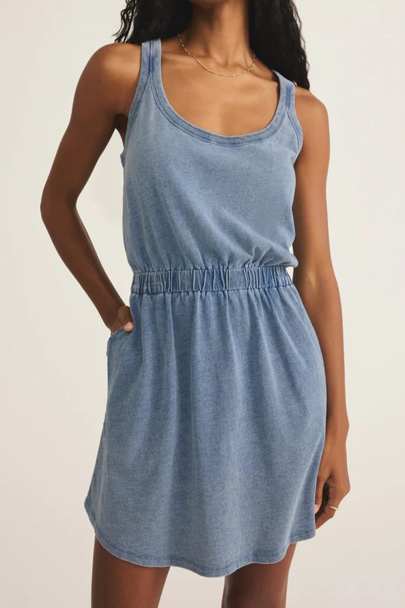 Keegan Knit Denim Mini Dress