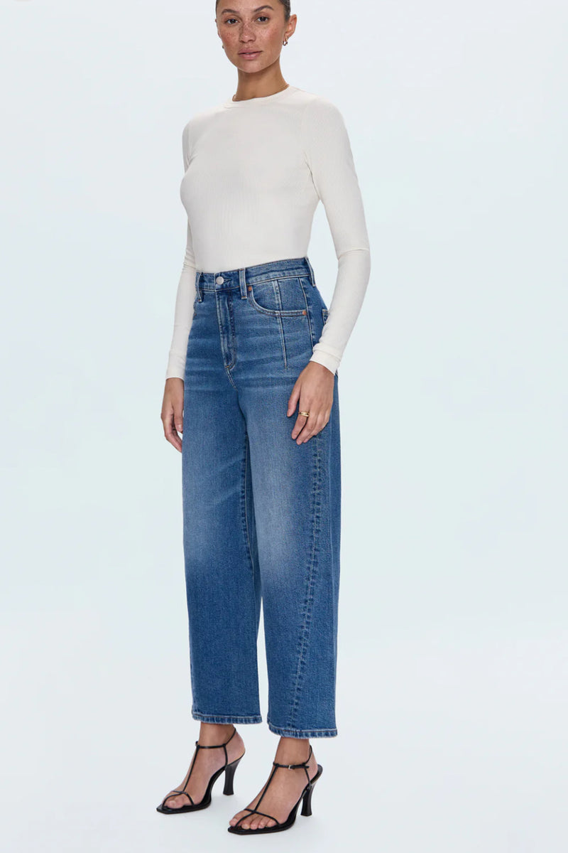 Kyra High Rise Bowed Ankle Pant