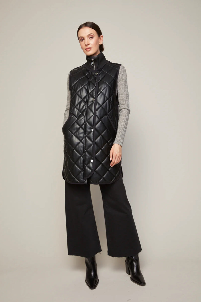 Destiny Quilted Vegan Leather Vest