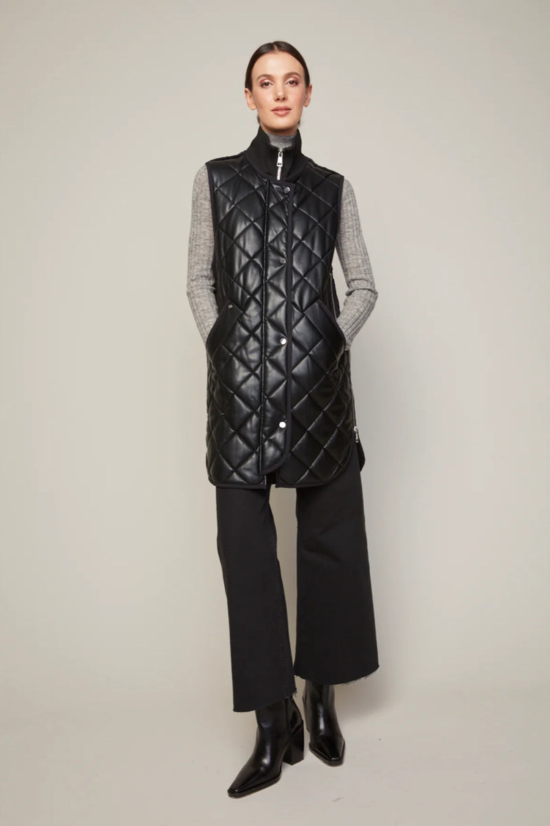 Destiny Quilted Vegan Leather Vest
