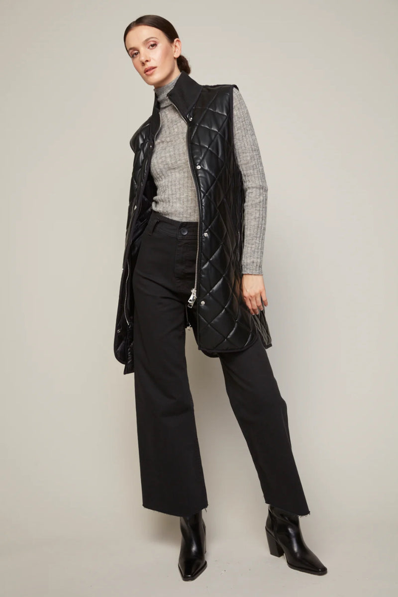 Destiny Quilted Vegan Leather Vest