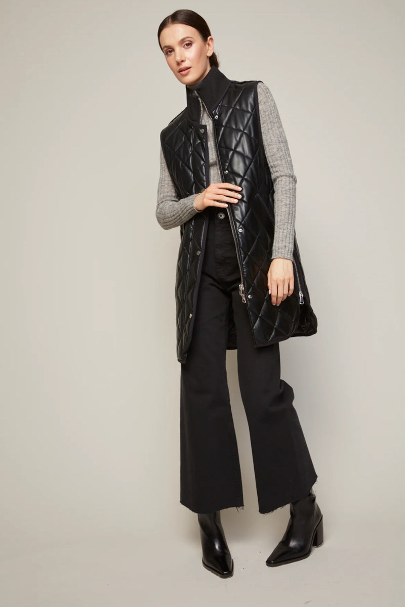 Destiny Quilted Vegan Leather Vest