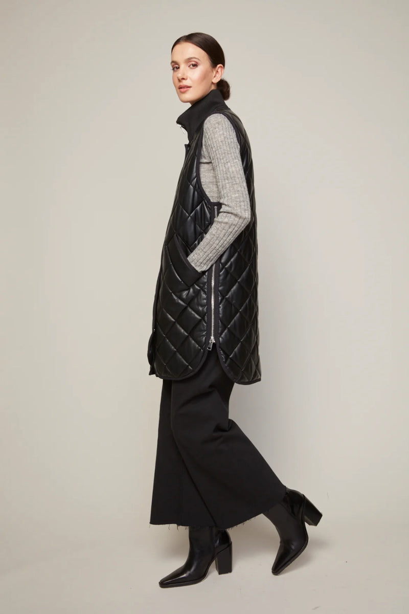 Destiny Quilted Vegan Leather Vest