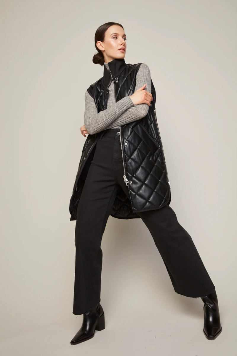 Destiny Quilted Vegan Leather Vest