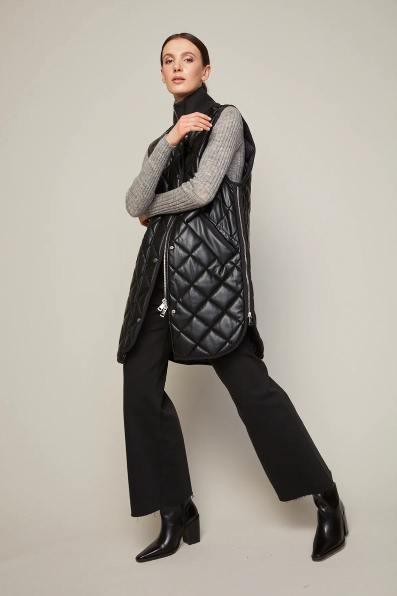 Destiny Quilted Vegan Leather Vest
