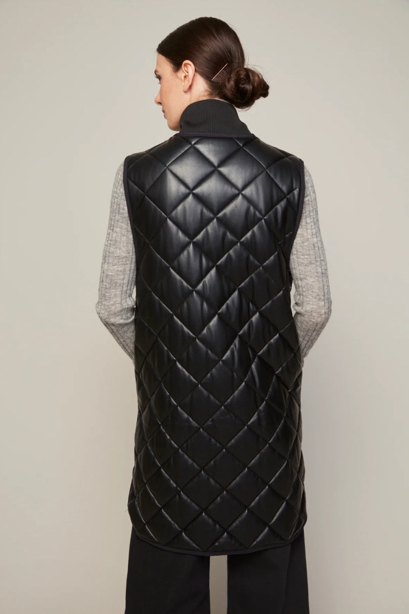 Destiny Quilted Vegan Leather Vest