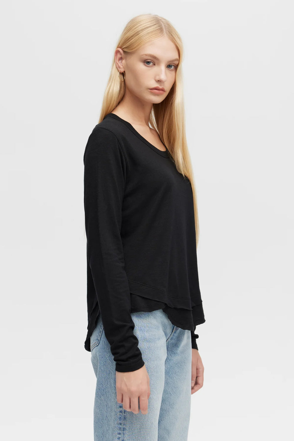 Ava Long Sleeve Mock Layer Tee