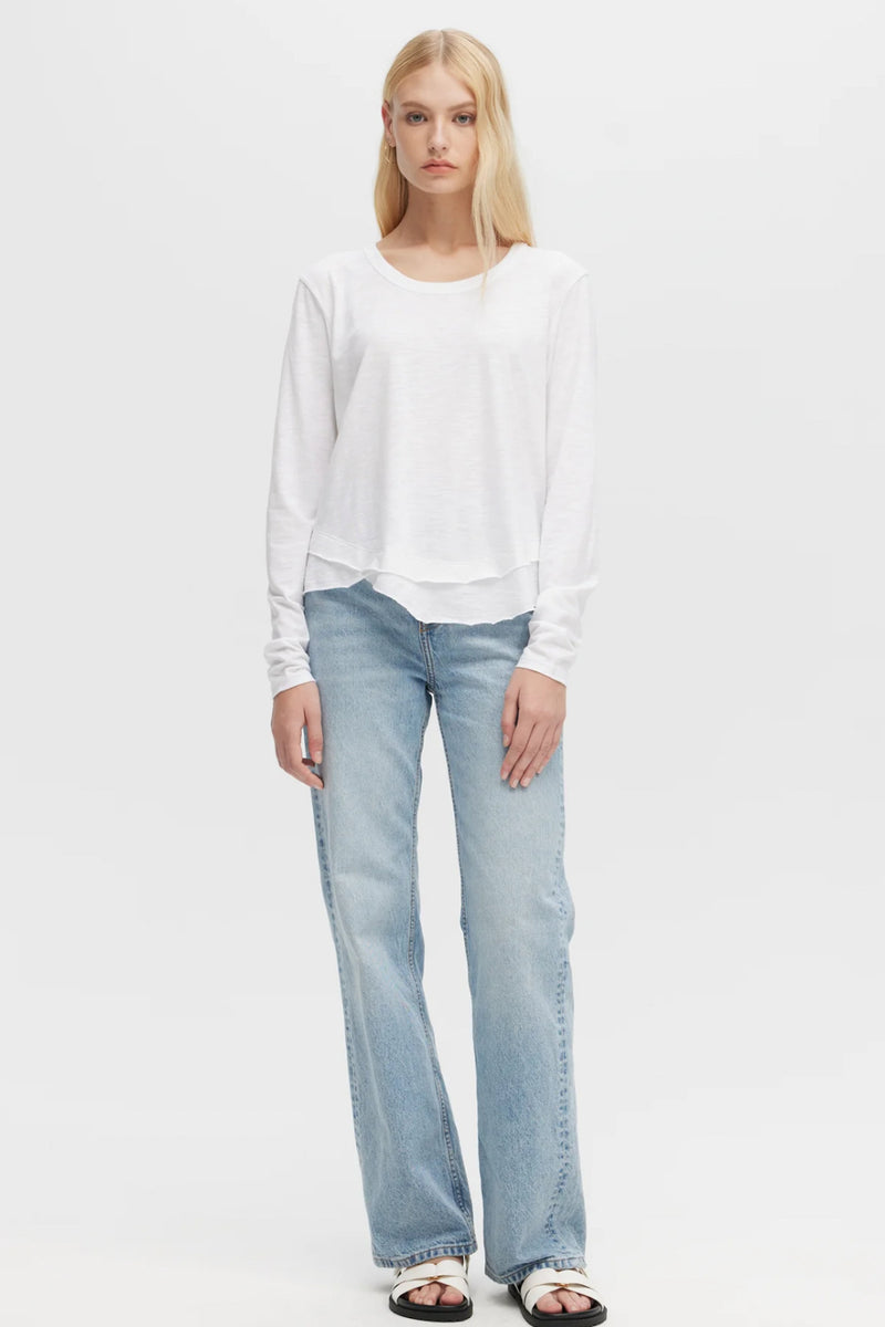 Ava Long Sleeve Mock Layer Tee