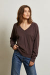 French Terry V-Neck Sweatshirt