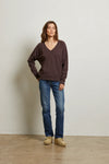 French Terry V-Neck Sweatshirt
