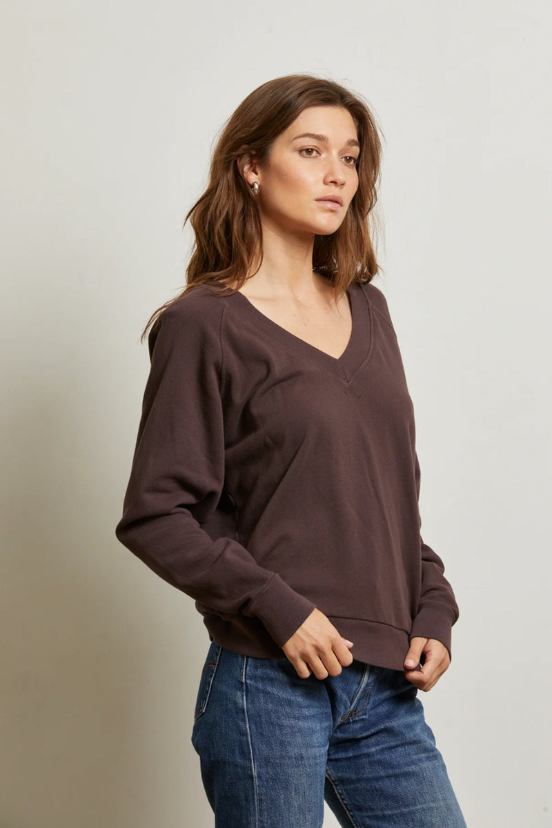 French Terry V-Neck Sweatshirt