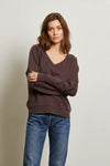 French Terry V-Neck Sweatshirt