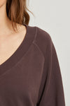 French Terry V-Neck Sweatshirt