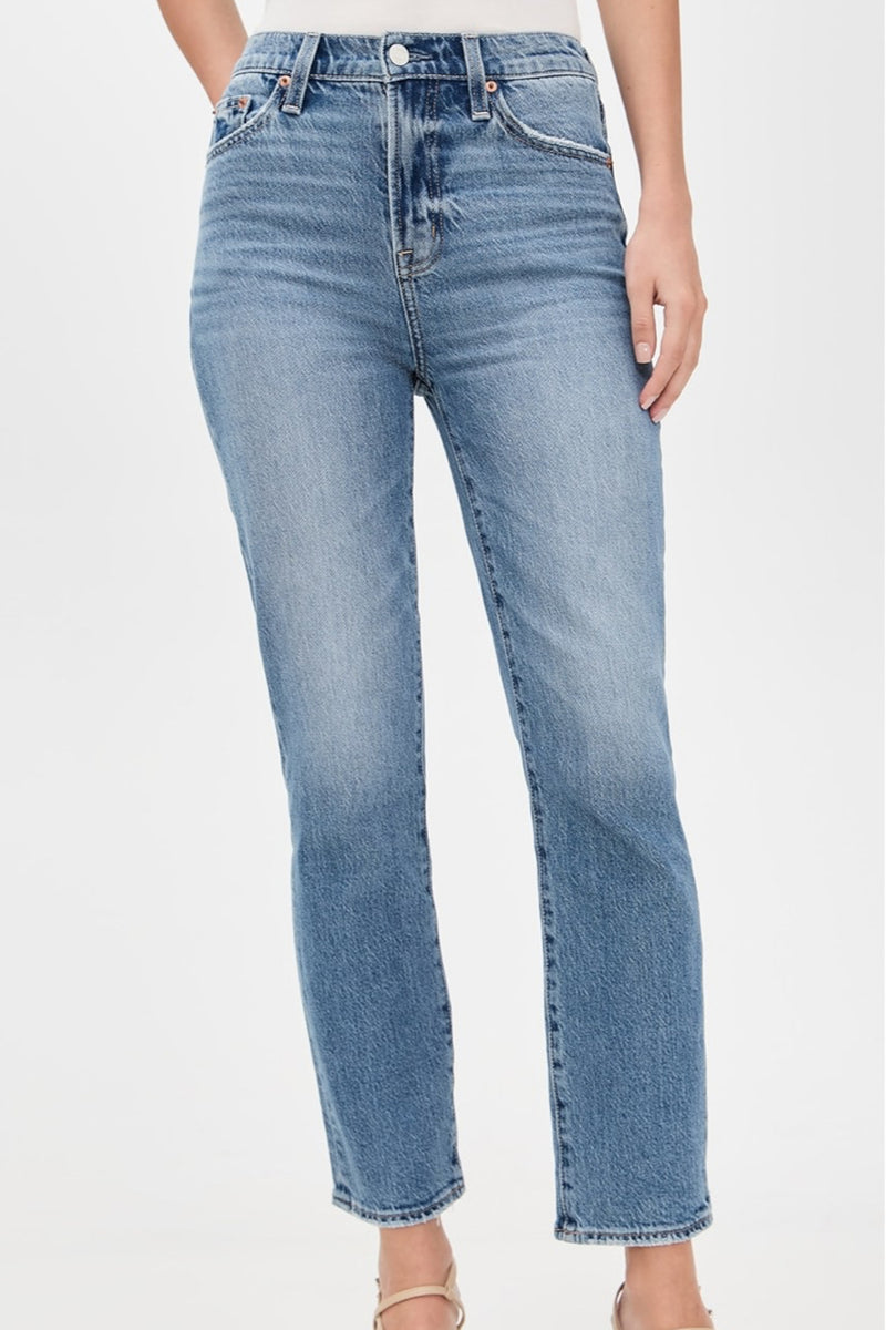 Bri High Rise Slim Straight Pant