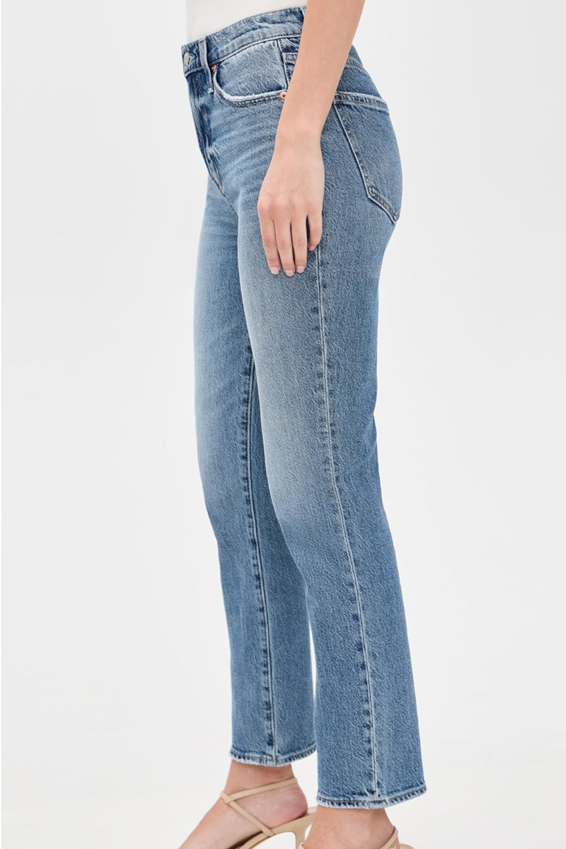 Bri High Rise Slim Straight Pant