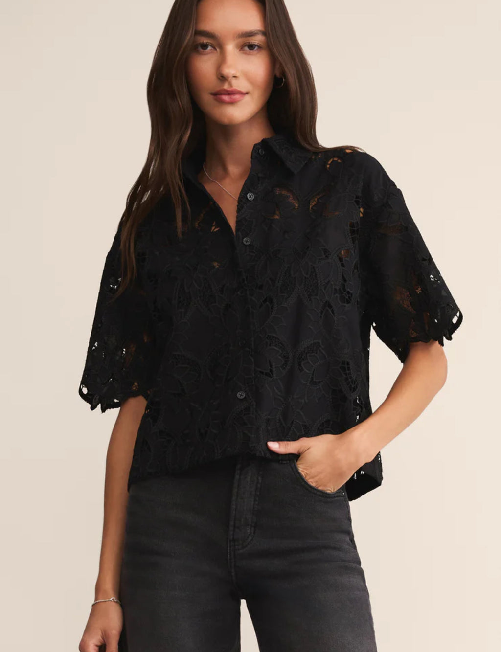 Midnight Lace Top