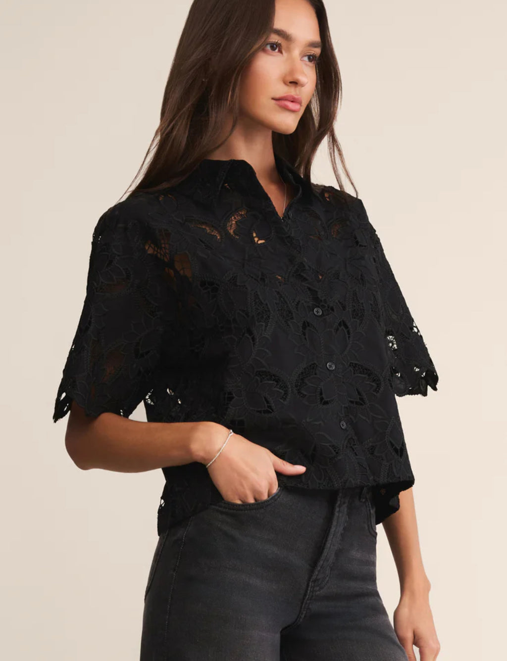 Midnight Lace Top