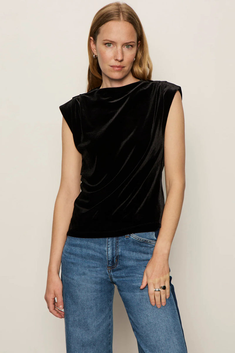 Pleated Sleeveless Top