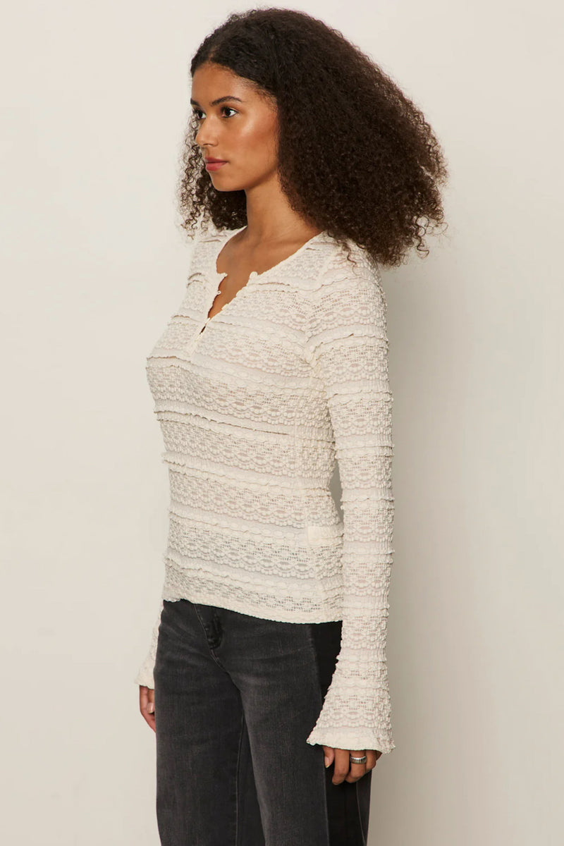 Lovely Lace Button Front