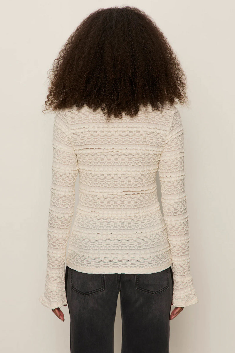 Lovely Lace Button Front