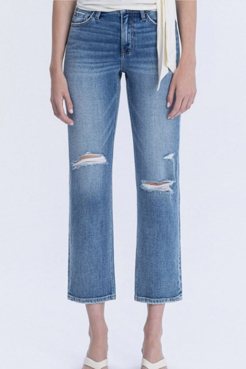 High Rise Ankle Straight