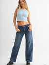 Slim Wide Leg Sweat Jean