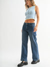 Slim Wide Leg Sweat Jean